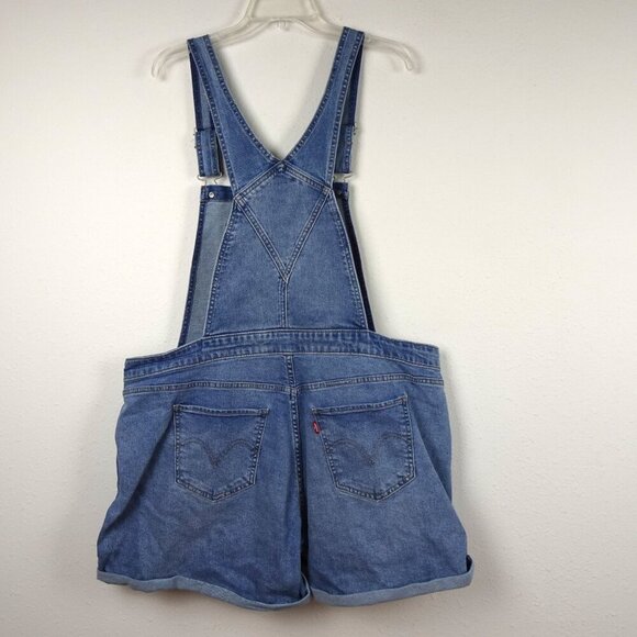 Levi's Shortalls Women's Plus 20W Denim Bib Overalls Cowgirl Festival Country - Picture 4 of 10